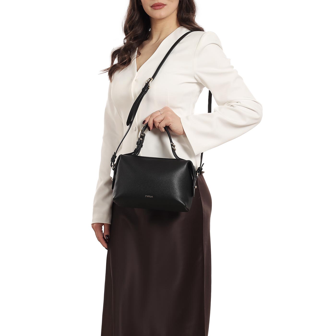 Кожаная сумка Furla Double