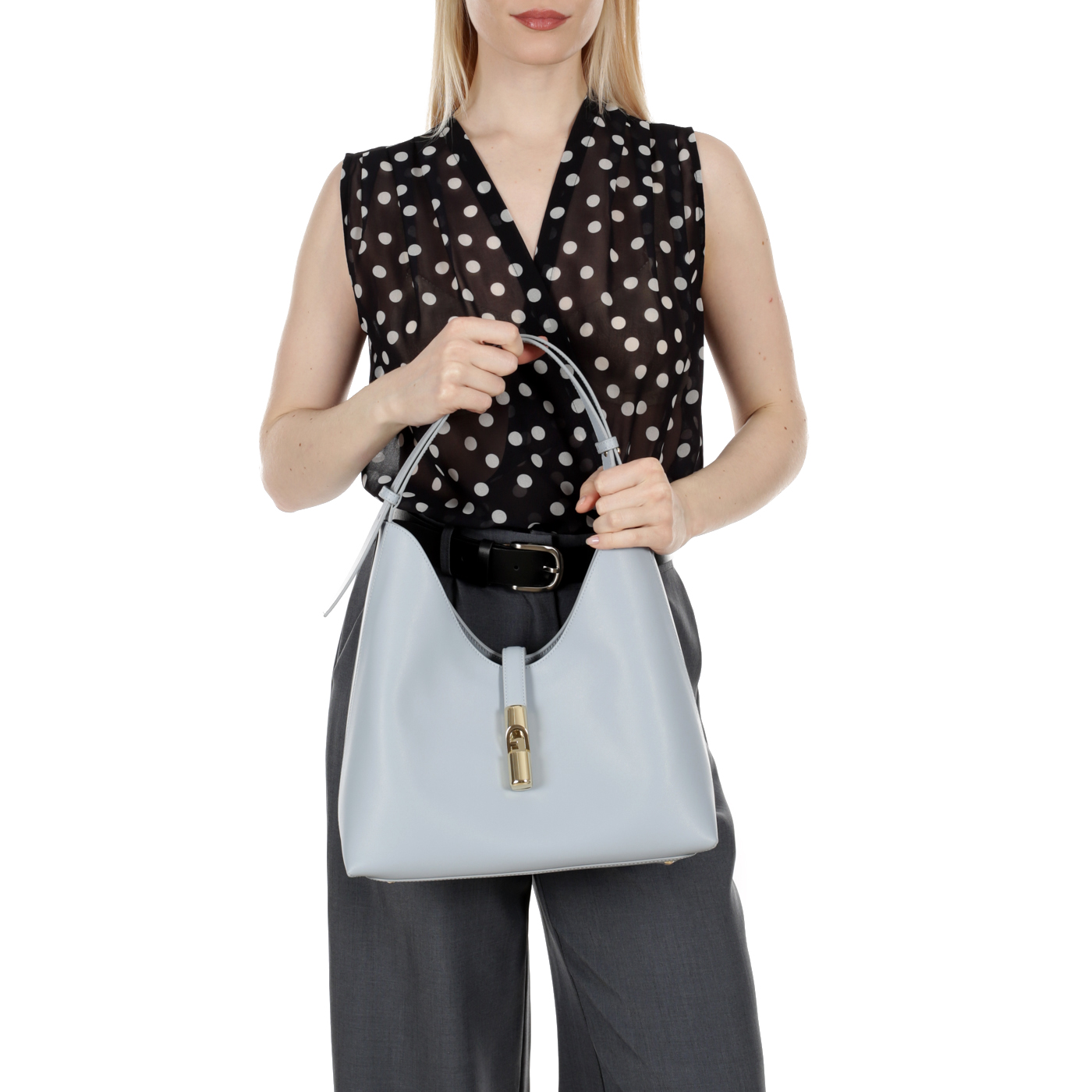 Кожаная сумка Furla Goccia