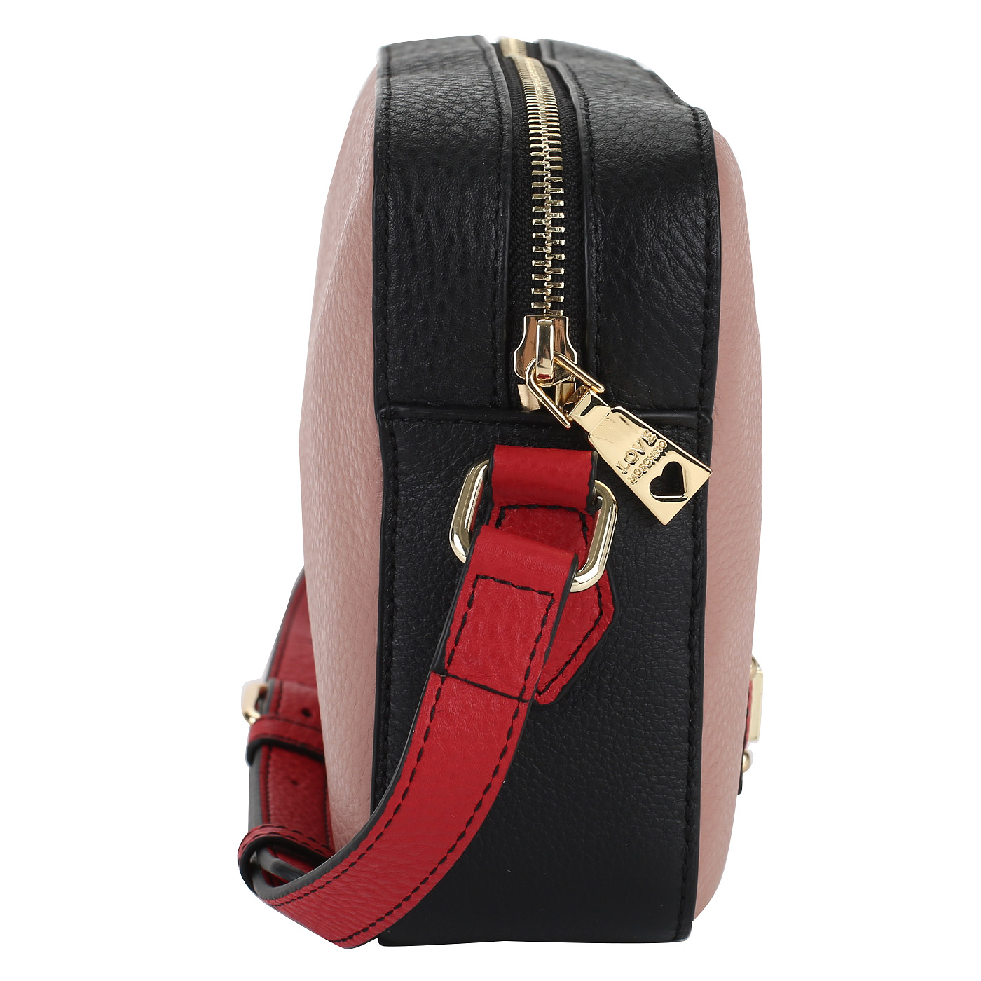 Кожаная сумочка на молнии Love Moschino Classic leather