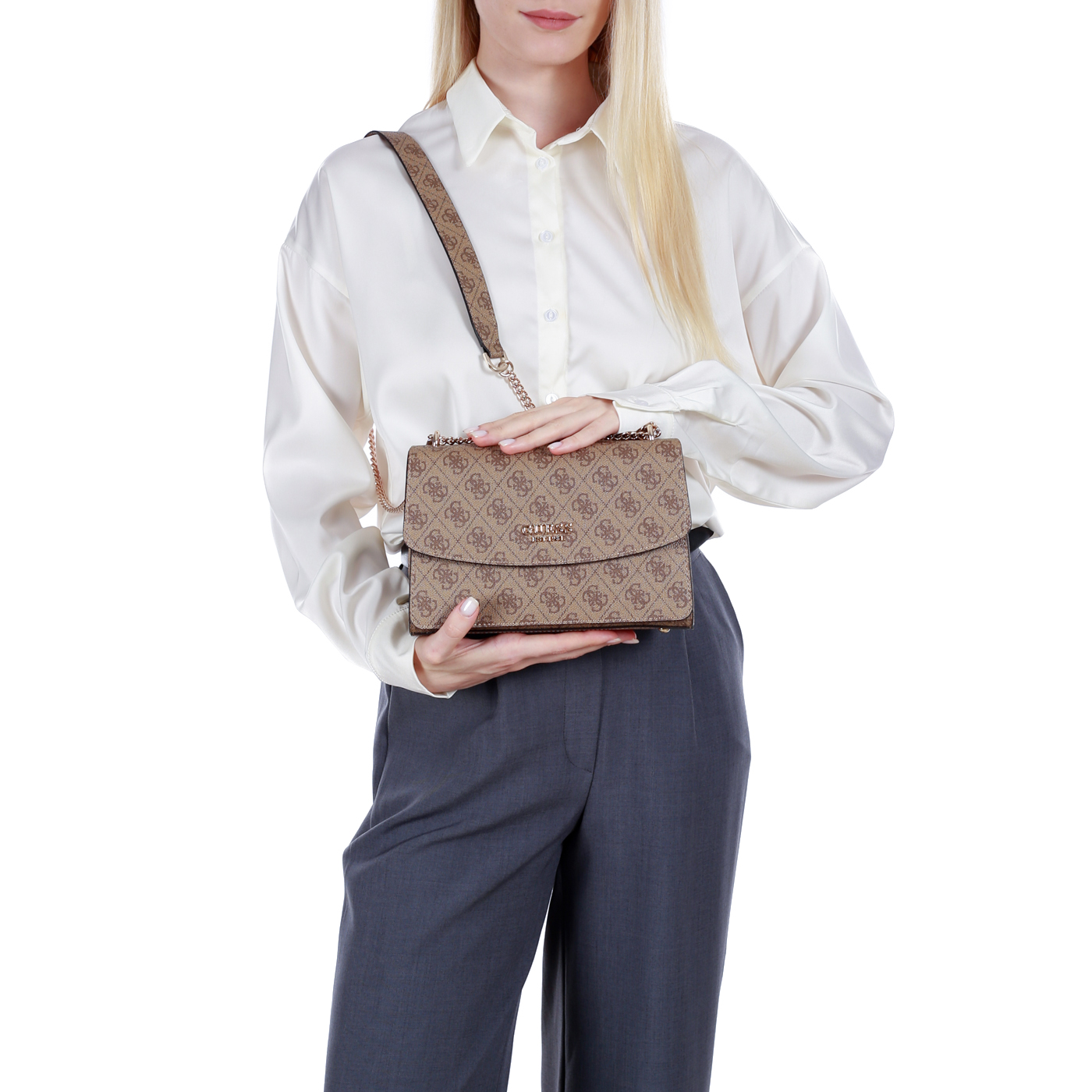 Сумка через плечо с цепочкой Guess Calista