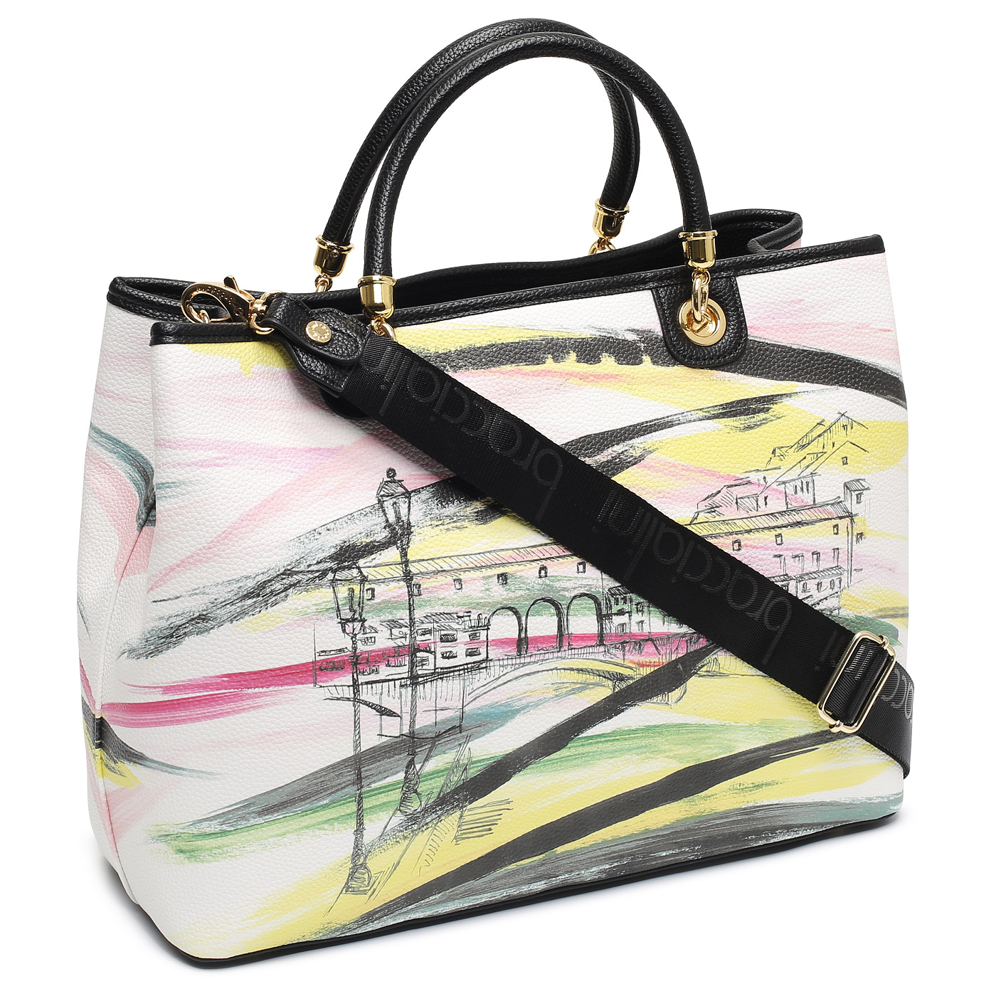 Сумка с двумя ручками Braccialini Cartoline