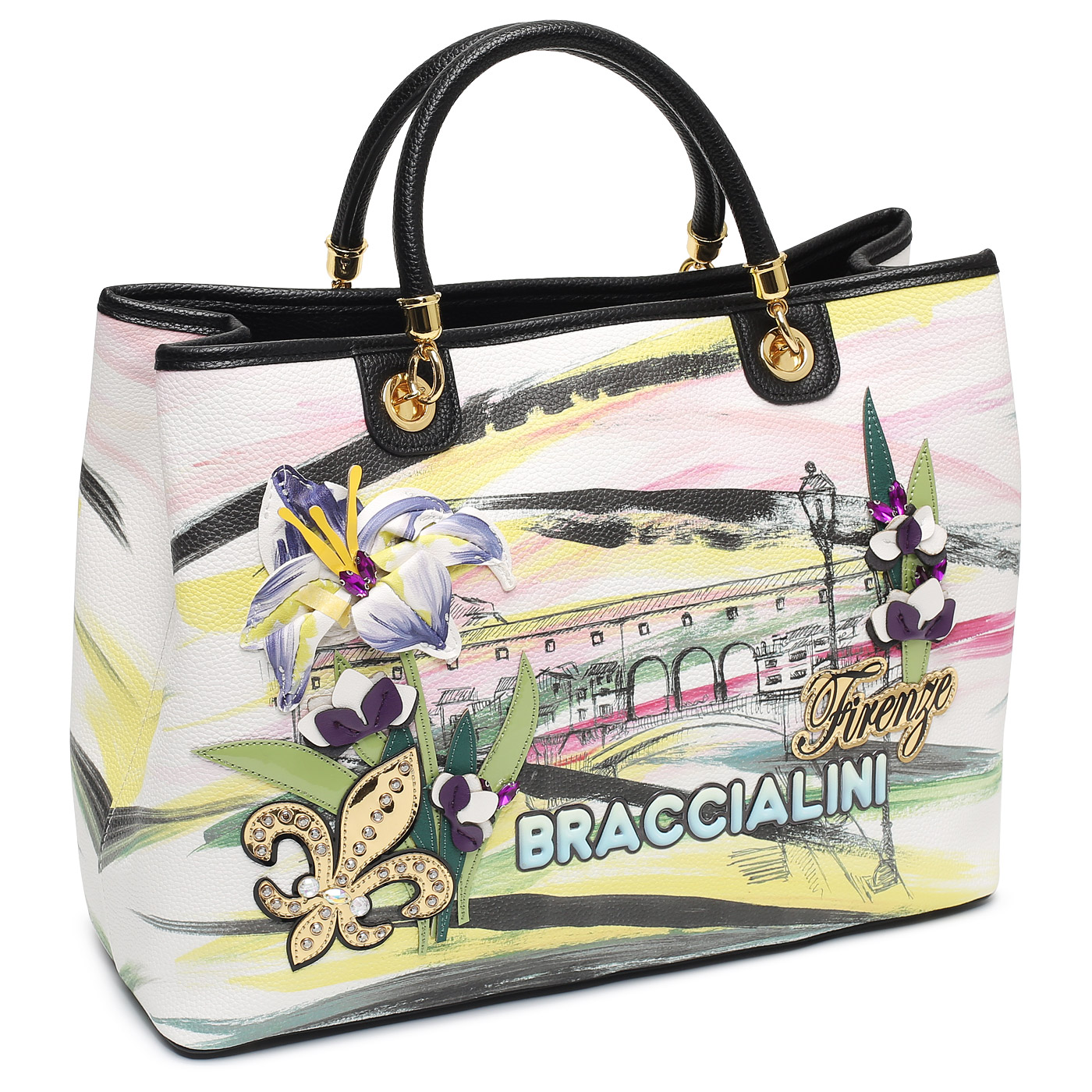 Сумка с двумя ручками Braccialini Cartoline