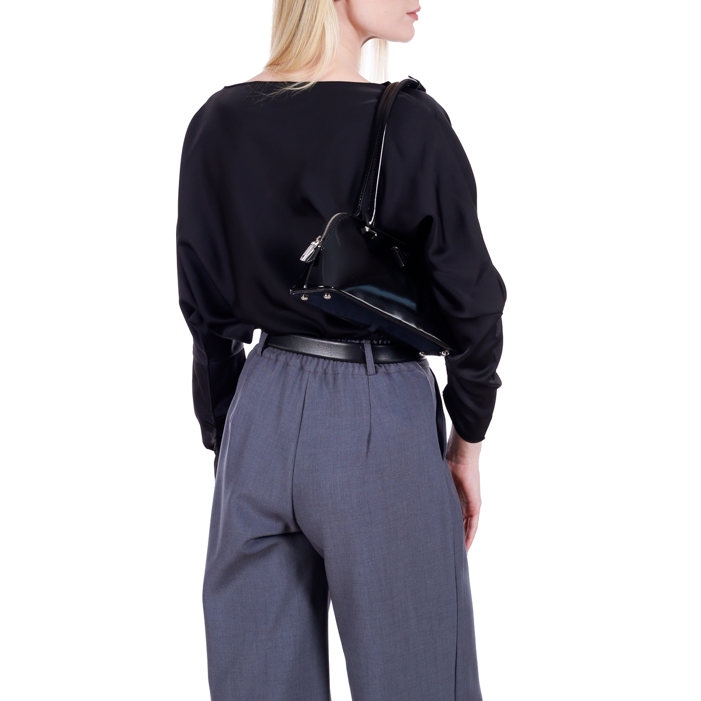 Лакированная сумка с длинными ручками Guess Arnela