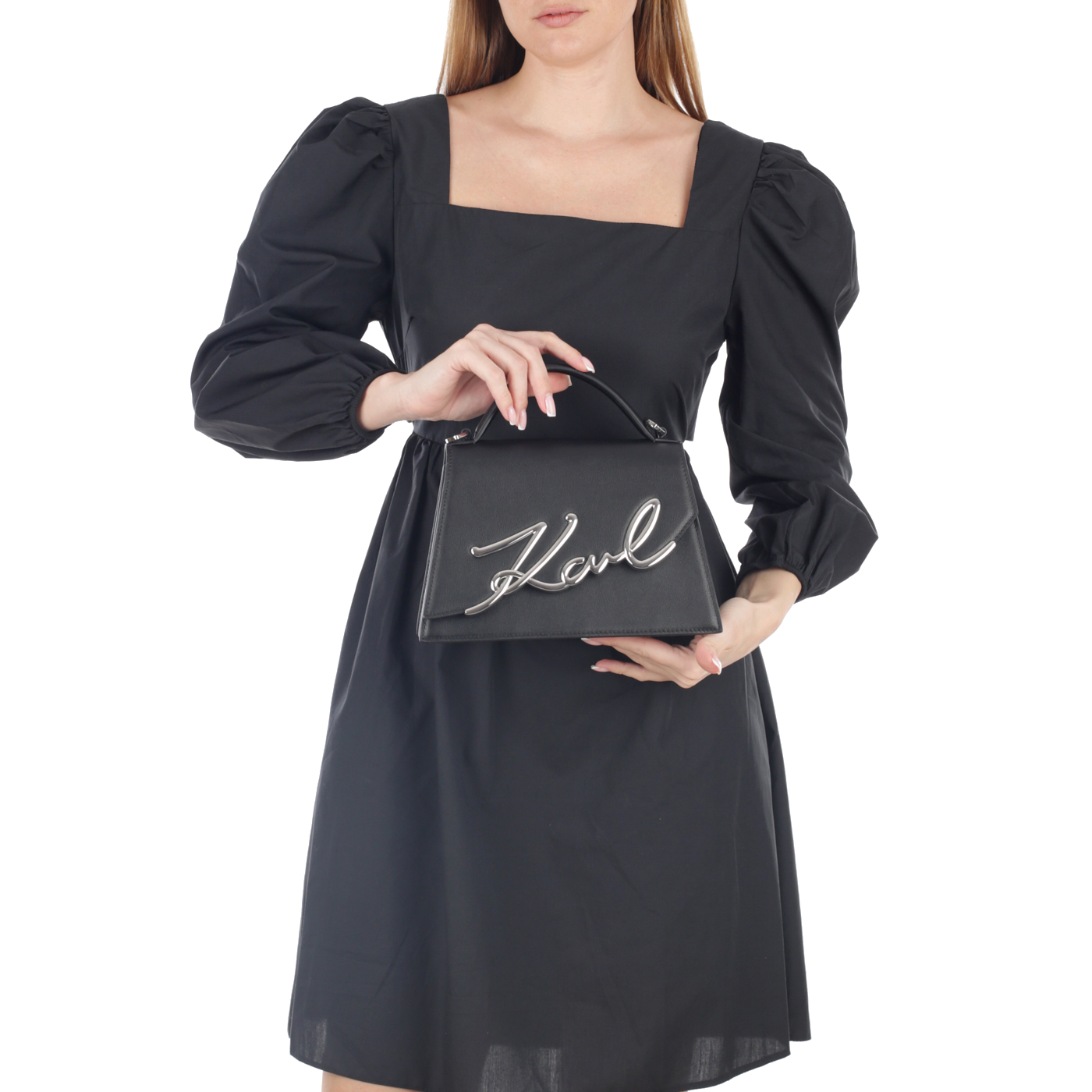 Кожаная сумка Karl Lagerfeld Signature